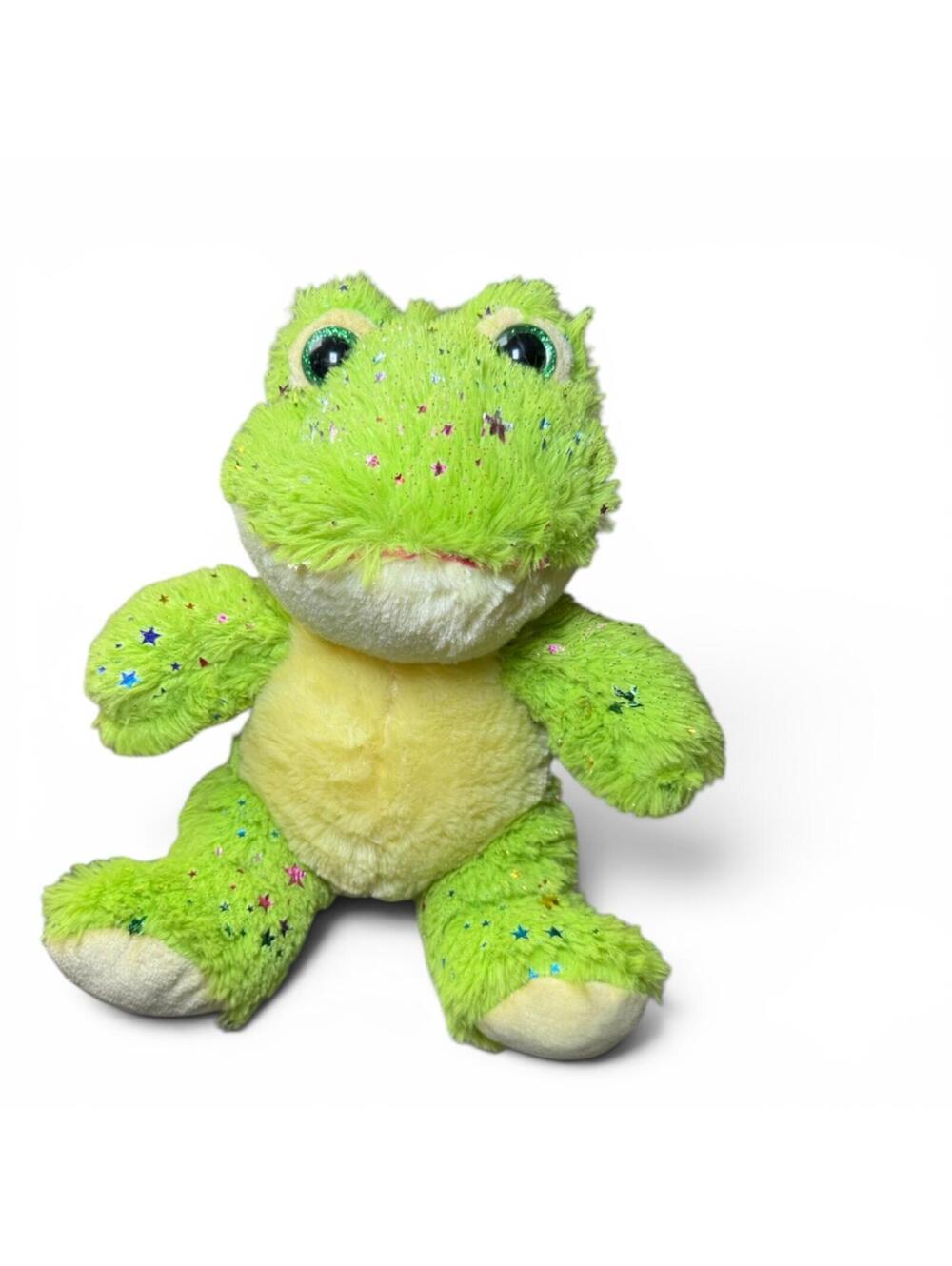 Green Plush Frog Stuffed Animal with Sparkle Star Details Kelly Toys GC